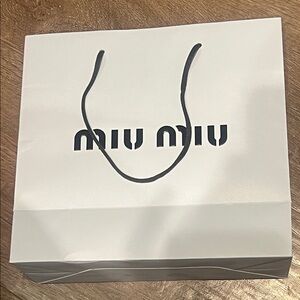 Miu Miu Blue Bag with Black Handles